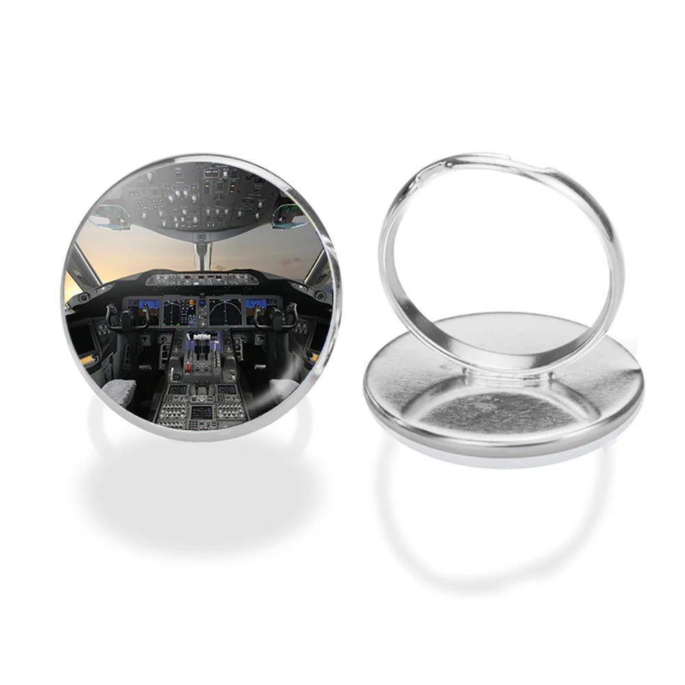 Boeing 787 Cockpit aviation ring in stainless steel.