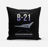 Thumbnail for B-21 Raider design on black pillow
