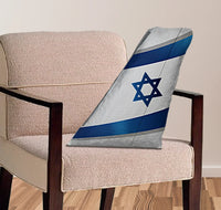 Thumbnail for EL AL Israel Airlines aviation design on soft polyester filling aircraft tail pillow.