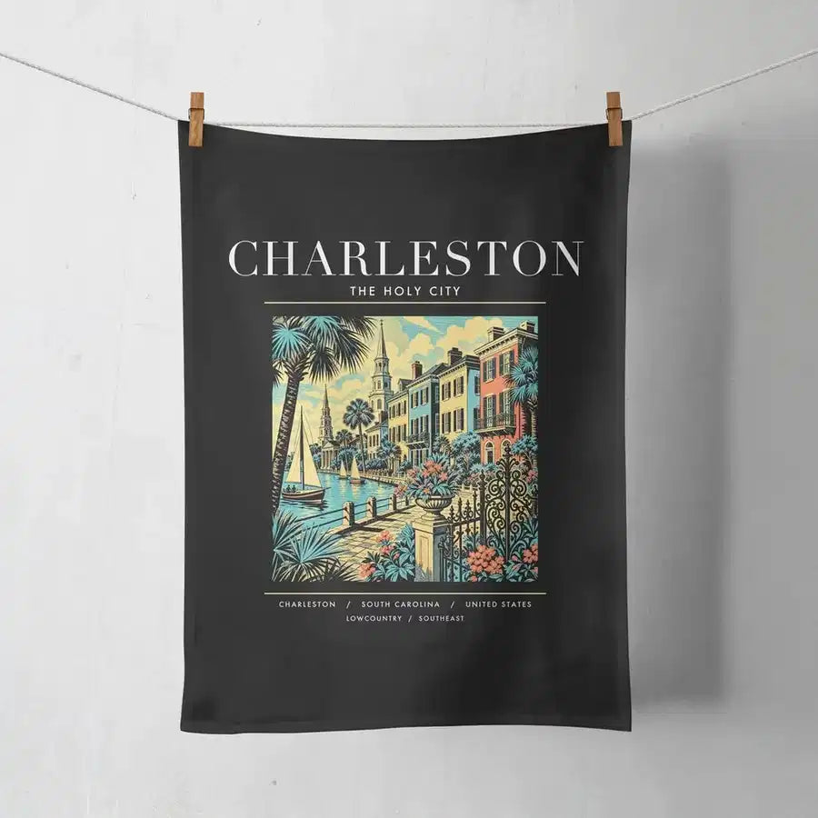 CHARLESTON - Poster - Towel - Black