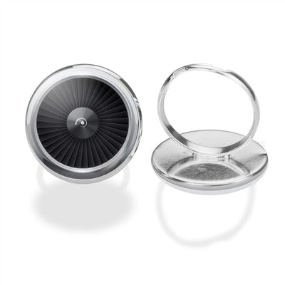 Amazing Graphical Style Engine aviation ring in stainless steel.