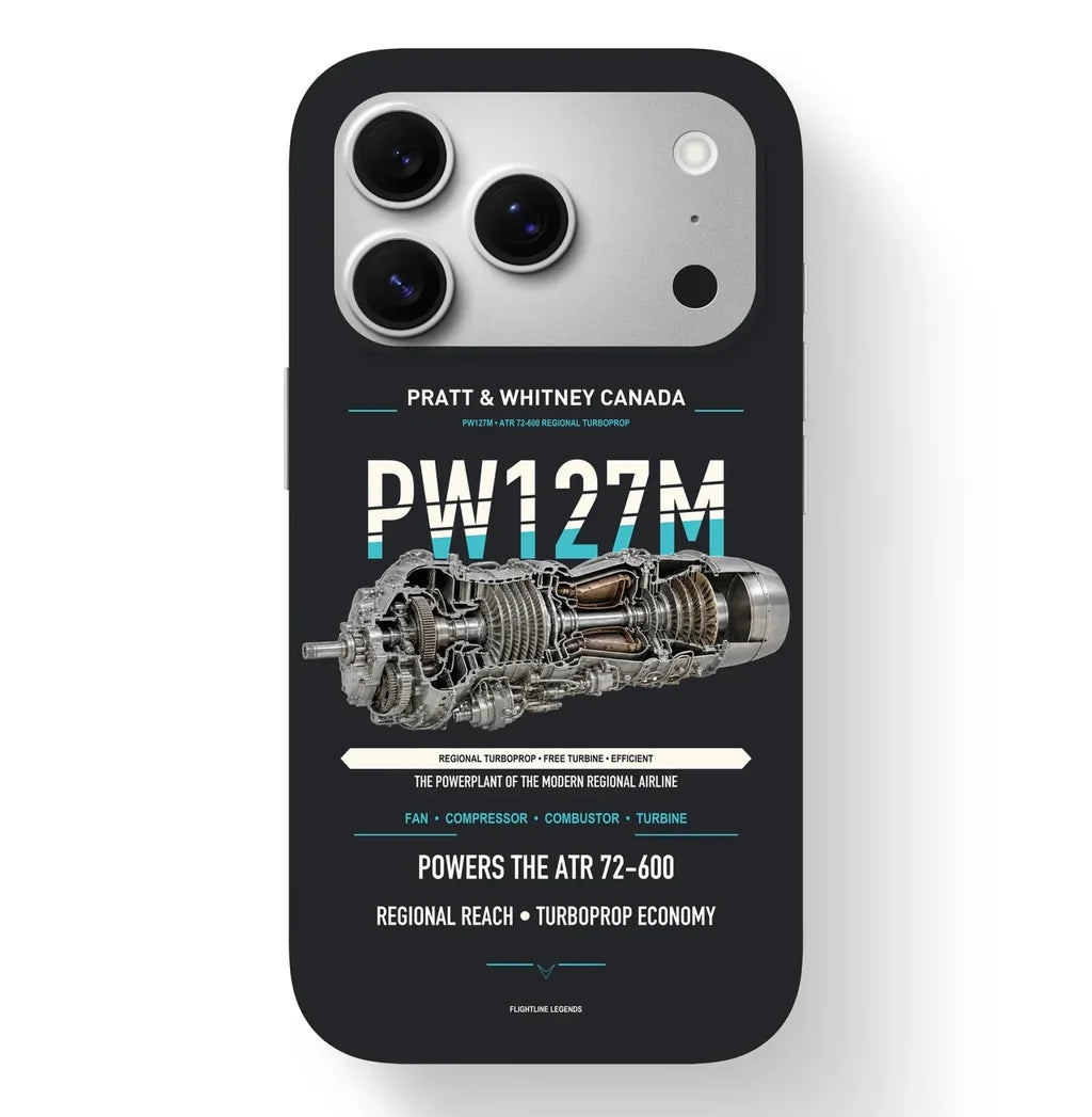 PW127M Case design on black iphone case
