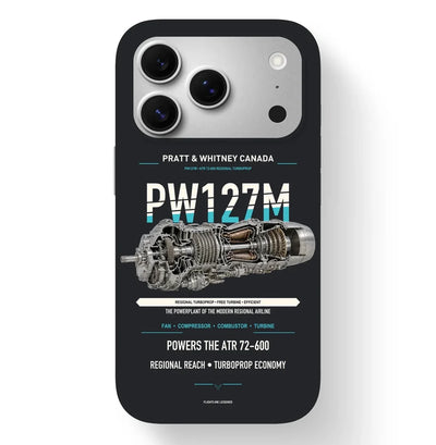 PW127M Case design on black iphone case