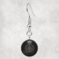 Thumbnail for Side view of Airplane Instruments-Heading aviation earrings in hypoallergenic alloy, polished finish.