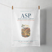 Thumbnail for Alice Springs Airport (ASP) design on white towel