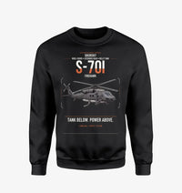 Thumbnail for Sikorsky S-70i FIREHAWK design on black sweatshirt