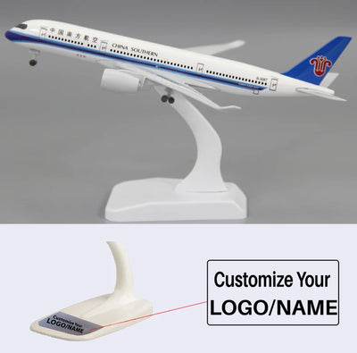 Side view of China Southern Airlines Airbus A350 Airplane Model (20CM) aviation 20-30cm scale model aircraft in diecast metal.