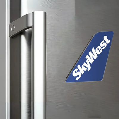 skywest airlines aviation design tail magnet in 3D metal with magnetic back.