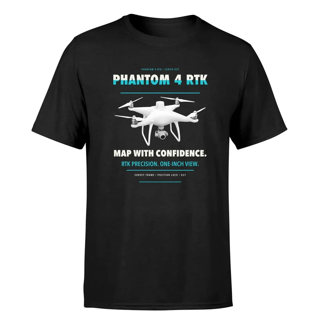 DJI Phantom 4 RTK design on black single side