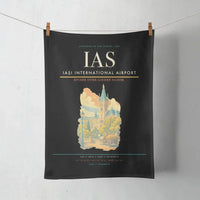 Thumbnail for Iași International Airport (IAS) design on black towel