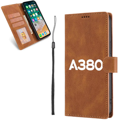 Airbus A380 Flat Text Leather Samsung S & Note aviation themed leather Samsung Galaxy S/Note case for Samsung Galaxy S/Note.