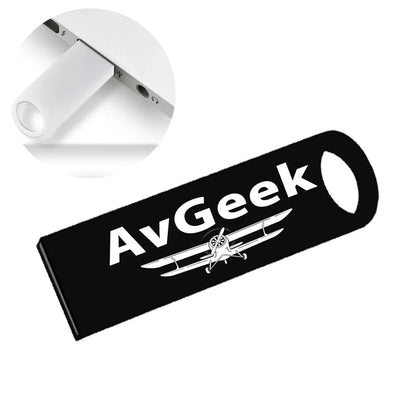Avgeek aviation design on durable waterproof casing waterproof USB device.