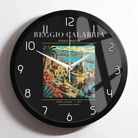 Thumbnail for REGGIO CALABRIA - Poster - Wall Clock Framed - Black