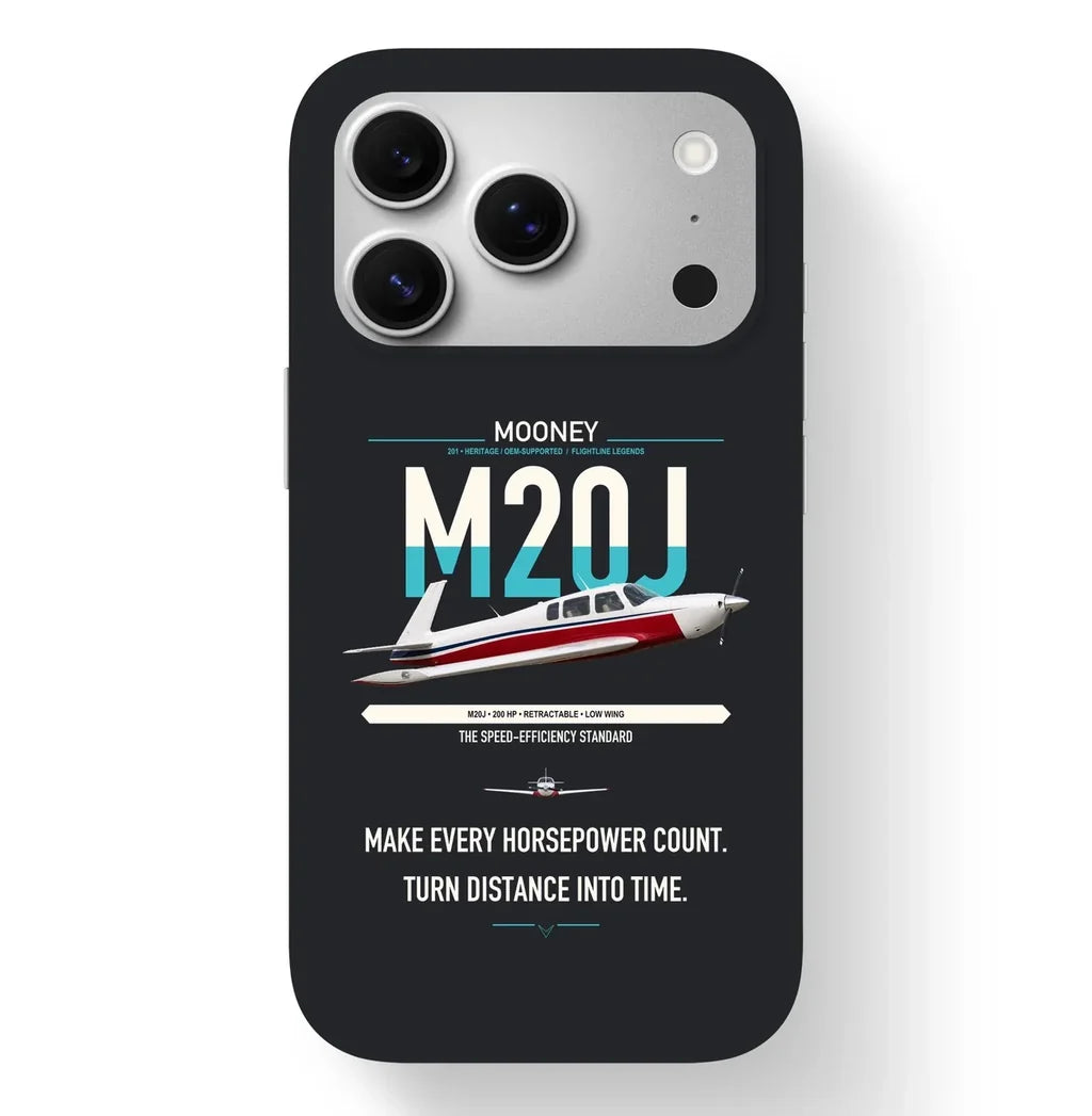 Mooney M20J 201 design on black magsafe iphone case, for iPhone 17 Pro