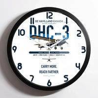 Thumbnail for DHC-3 Otter design on white framed wall clock