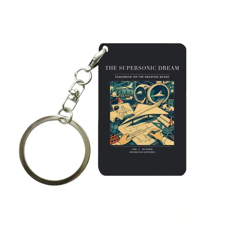 VINTAGE G4128 - The Supersonic Dream - Designed Key Chain design on black