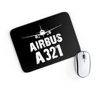 Thumbnail for Airbus A321 & Plane aviation design on neoprene with anti-slip base mouse pad.