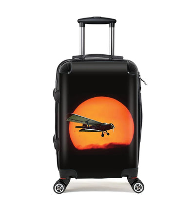 Amazing Antonov-2 With Sunset Cabin Size aviation luggage in durable shell.
