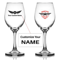 Thumbnail for Customisable Born to Fly Wine Glass