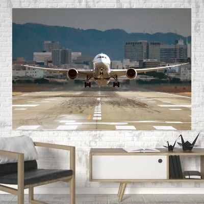 Departing Boeing 787 Dreamliner canvas - 1 Piece