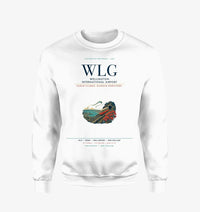 Thumbnail for Wellington International Airport (WLG) design on white sweatshirt