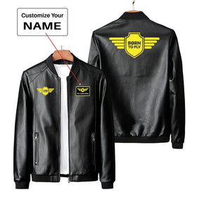 Born To Fly & Badge PU Leather Jackets