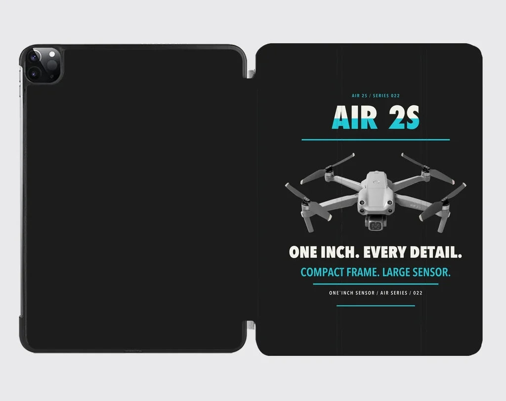 DJI Air 2S design on black ipad tablet case