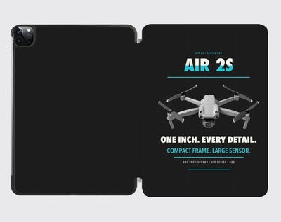 DJI Air 2S design on black ipad tablet case