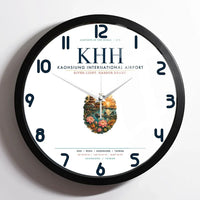 Thumbnail for Kaohsiung International Airport (KHH) design on white framed wall clock
