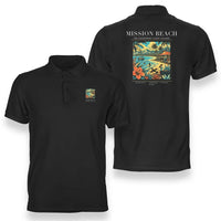 Thumbnail for MISSION BEACH - Poster - Double-Side Polo - Black