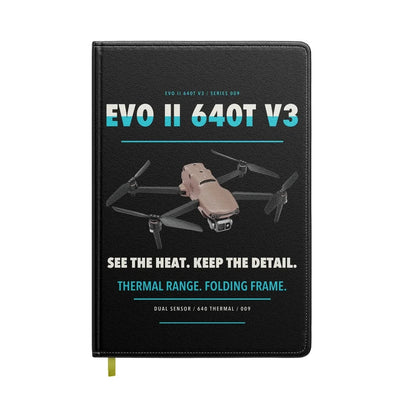 Autel EVO II Dual 640T V3 design on black notebook