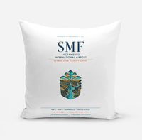 Thumbnail for Sacramento International Airport (SMF) design on white pillow