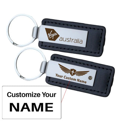 Virgin Atlantic Airlines aviation PU leather key chain in PU faux leather.