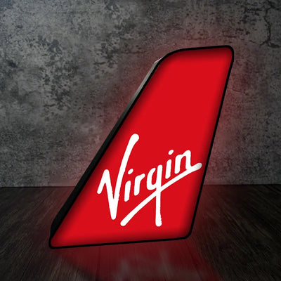 Virgin Atlantic Led Aircraft Tail aviation art 3D aircraft tail lamp in premium acrylic with LED.