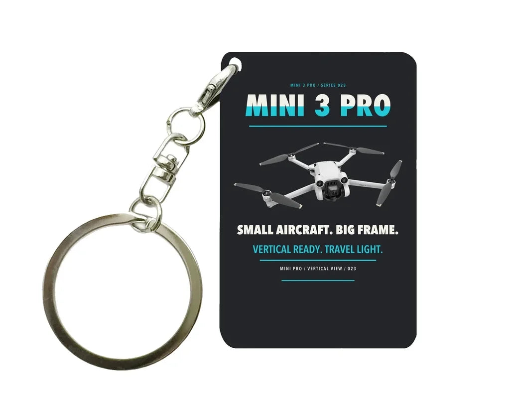 DJI Mini 3 Pro Key Chain design on black key chain