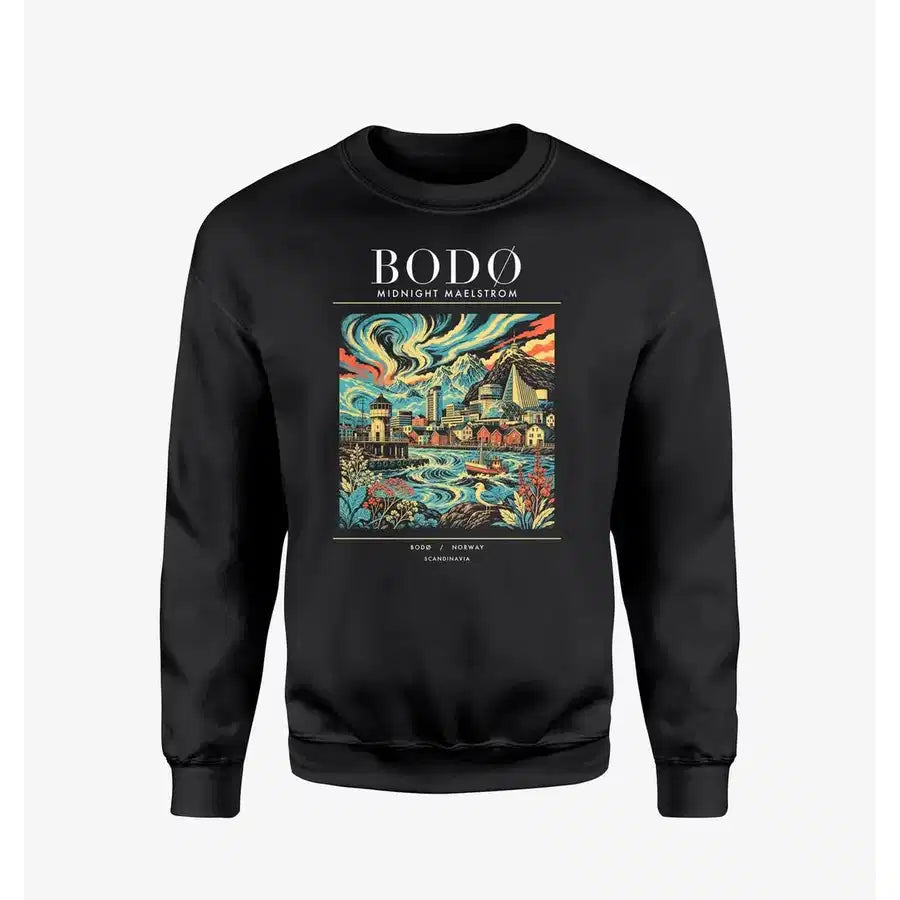 BODØ - Poster - Sweatshirt - Black