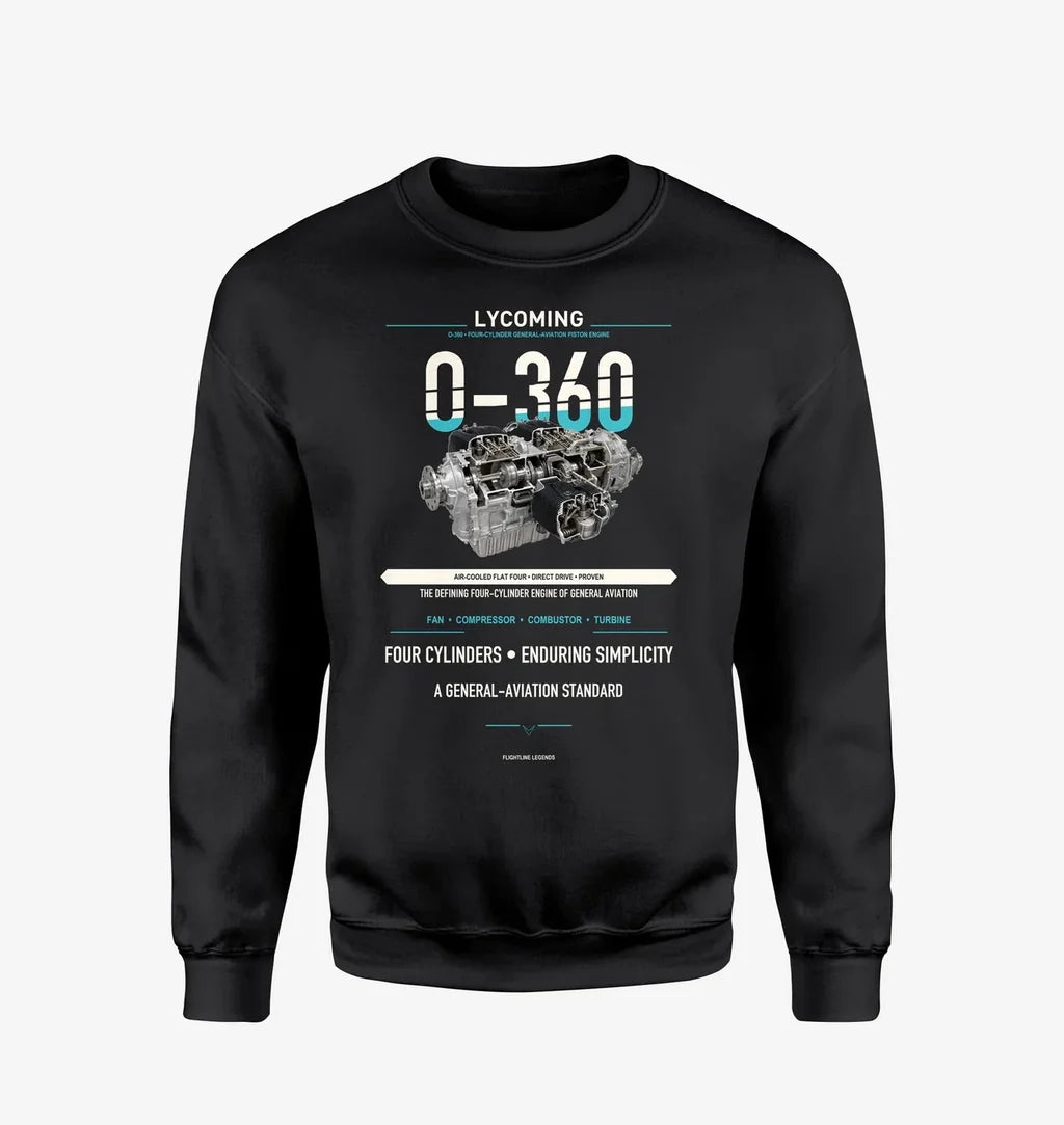 O-360 design on black sweatshirt