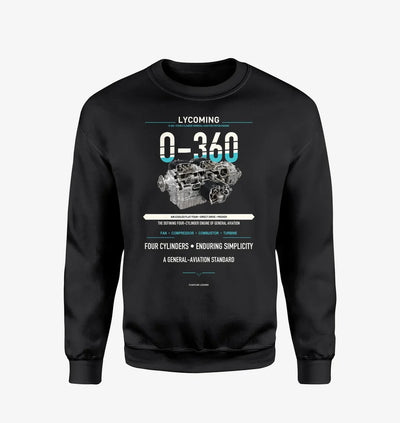 O-360 design on black sweatshirt