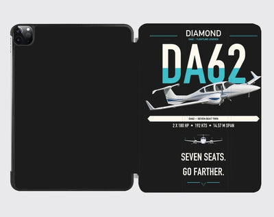 Diamond DA62 design on black ipad tablet case