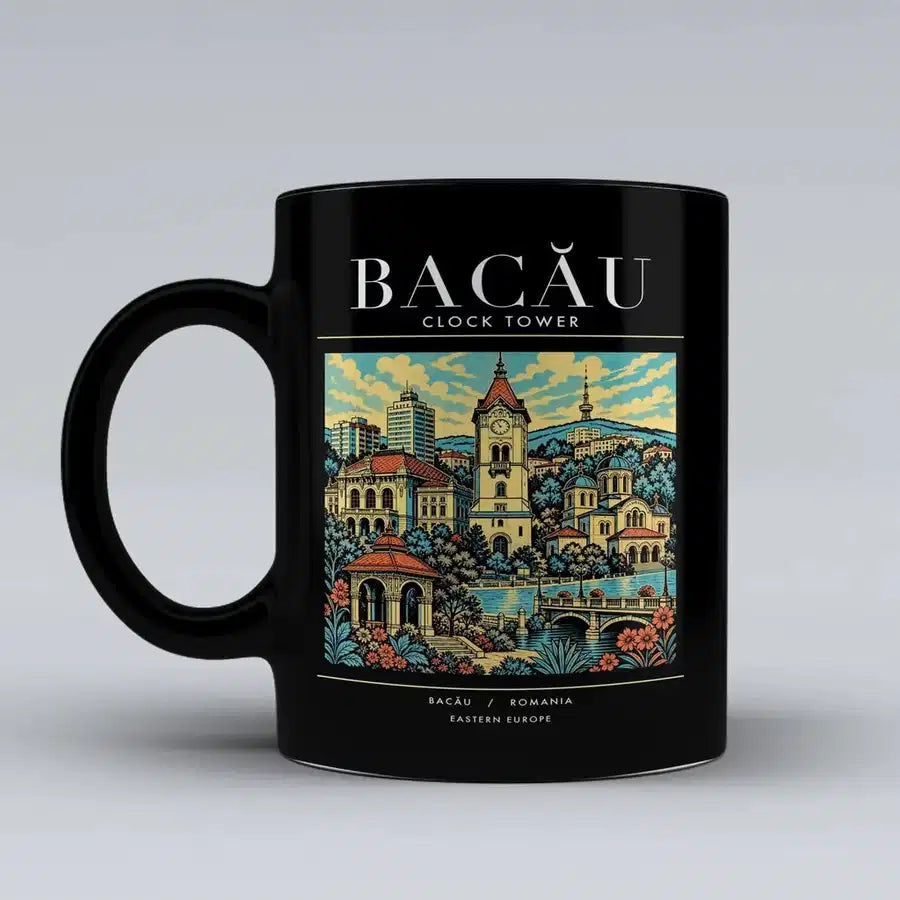 BACĂU - Poster - Mug - Black