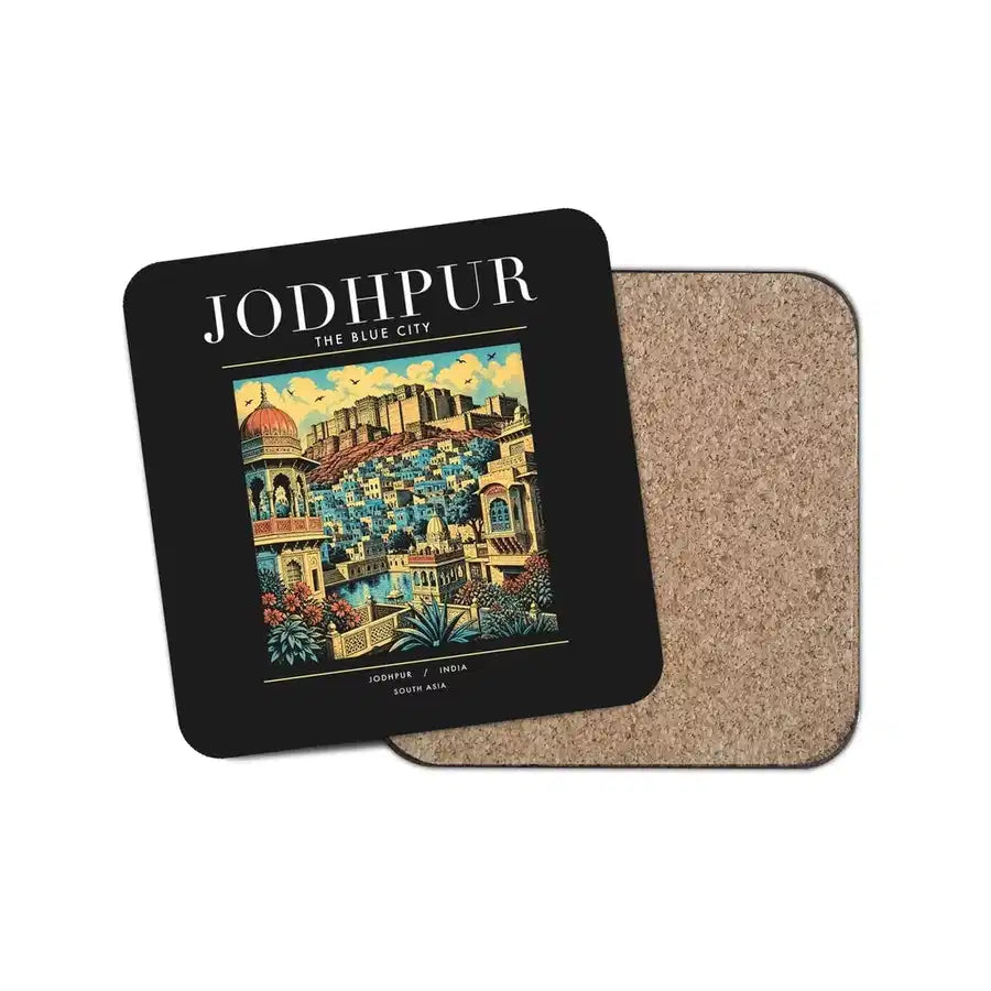 JODHPUR - Poster - Coaster - Black