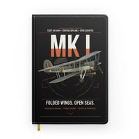 Thumbnail for Fairey Swordfish Mk I design on black notebook