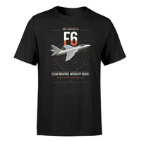 Thumbnail for Hawker Hunter F6 design on black t-shirt, single-side print