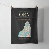 Thumbnail for Ahmed Ben Bella Airport (ORN) design on black towel