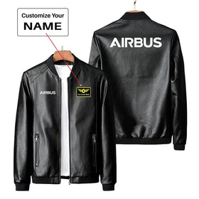 Airbus & Text PU Leather Jackets