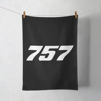Thumbnail for Boeing 757 Flat Text aviation design on soft absorbent cotton towel.