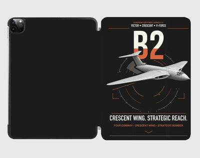 Handley Page Victor B2 design on black ipad tablet case