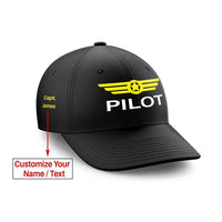 Thumbnail for Customizable Name & Pilot Badge Embroidered aviation embroidery on durable cotton customizable cap.