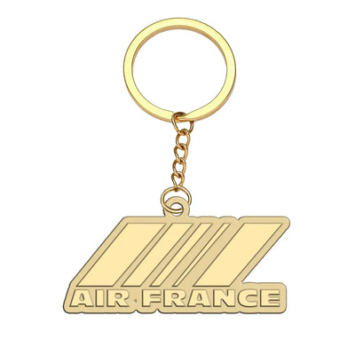 Air France Airlines aviation hollow key chain in polished alloy.