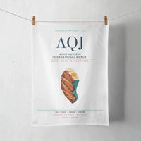 Thumbnail for King Hussein International Airport (AQJ) design on white towel